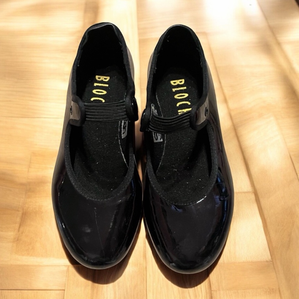 Bloch Girls Black Mary Jane Tap Dance Shoes Size 12.5m